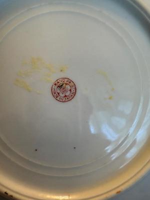 Noritake colorful flowers and butterfly plate