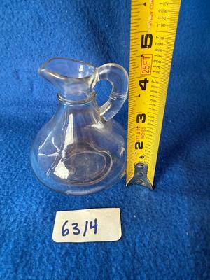 Clear glass vintage or oil cruet