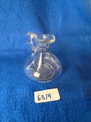Clear glass vintage or oil cruet