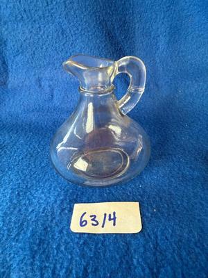 Clear glass vintage or oil cruet