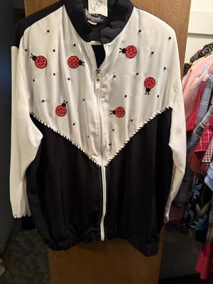 Large Silver Threads ladybug jacket