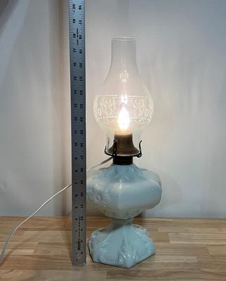 Vintage Milk Glass Electric Lamp