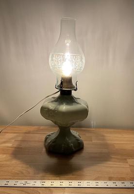 Vintage Milk Glass Electric Lamp