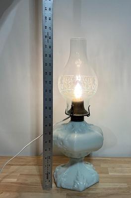 Vintage Milk Glass Electric Lamp