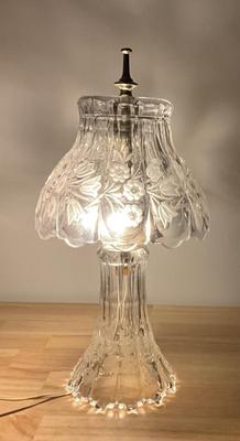 Vintage Heavy Crystal Clear Lamp