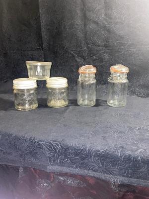 NEAT OLD CANNING JARS WITH GLASS LID