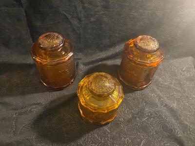 TIARA EXCLUSIVE AMBER GLASS CANISTERS