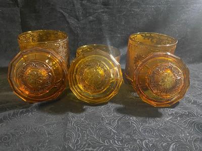 TIARA EXCLUSIVE AMBER GLASS CANISTERS