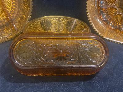 TIARA GLASS DEVILED EGG & SECTIONED PLATTERS WITH SERVING BOWLS