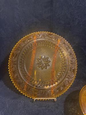 TIARA GLASS DEVILED EGG & SECTIONED PLATTERS WITH SERVING BOWLS