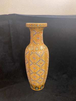 UNIQUE LARGE HAND PAINTED FLOOR VASE
