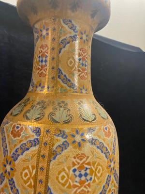 UNIQUE LARGE HAND PAINTED FLOOR VASE