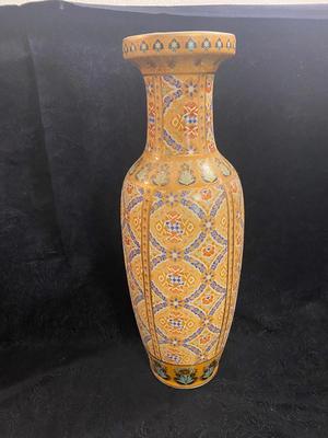 UNIQUE LARGE HAND PAINTED FLOOR VASE