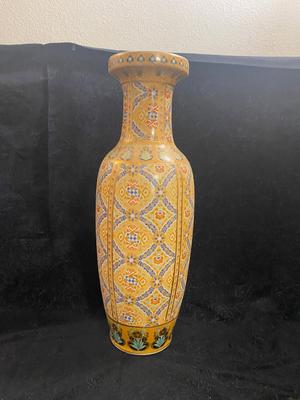 UNIQUE LARGE HAND PAINTED FLOOR VASE