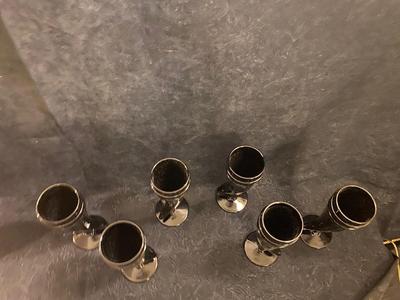 TIARA GLASS BLACK POWDER HORN GLASSES