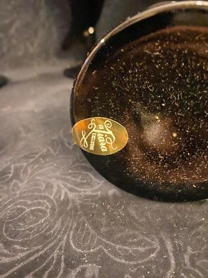 TIARA GLASS BLACK POWDER HORN GLASSES
