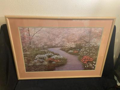 LARGE FRAMED ART WALL HANGING