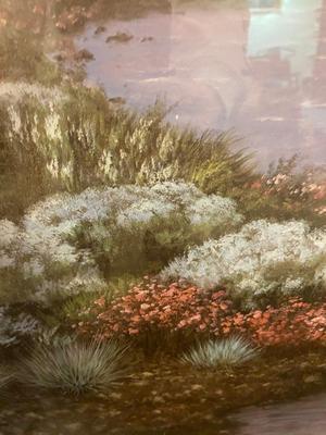 LARGE FRAMED ART WALL HANGING