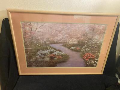 LARGE FRAMED ART WALL HANGING
