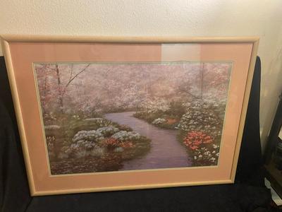 LARGE FRAMED ART WALL HANGING