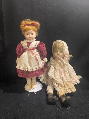 2 PORCELAIN DOLLS