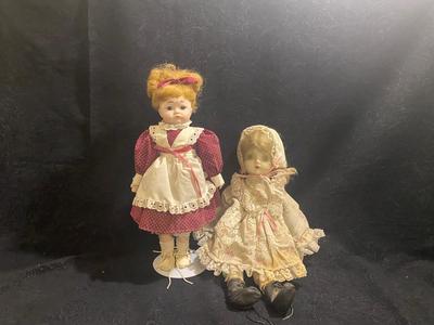 2 PORCELAIN DOLLS