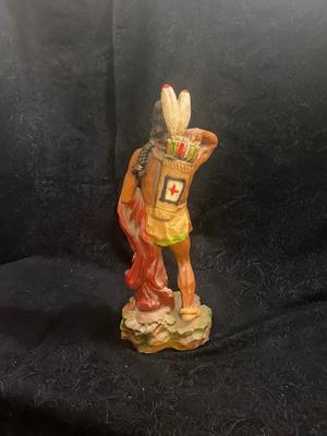 NATIVE AMERICAN WARRIOR COMPOSITE STATUE