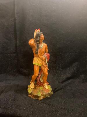 NATIVE AMERICAN WARRIOR COMPOSITE STATUE