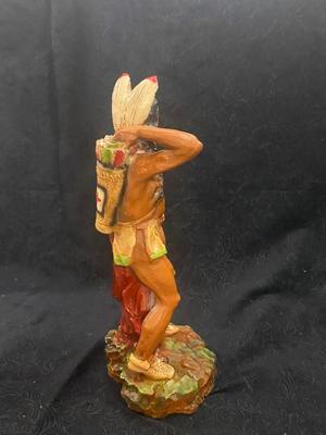 NATIVE AMERICAN WARRIOR COMPOSITE STATUE