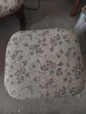 Wooden Glider with Ottoman and Cushions