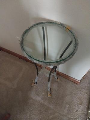 New Iron Plant Stand with Glass Top