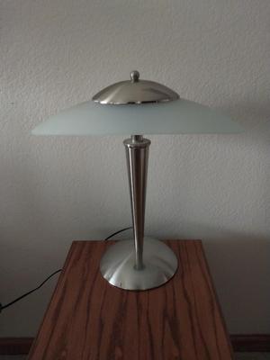 Side Table With Storage & Table Lamp