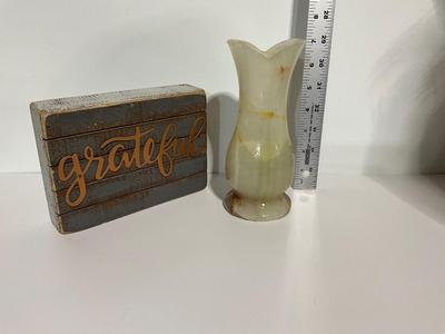 Vintage Genuine Onyz Tulip top Vase 7”