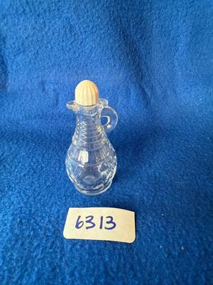 Pressed glass perfume bottle