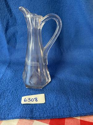 Cruet with etched olive twig