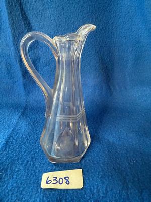 Cruet with etched olive twig
