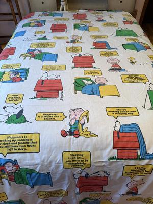 Snoopy twin size top sheet only