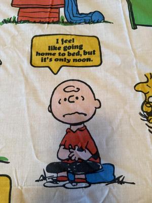 Snoopy twin size top sheet only