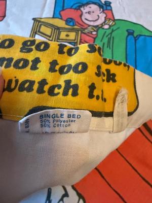 Snoopy twin size top sheet only