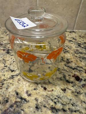 Anchor Hocking Morning Glory 1970’s jar with lid