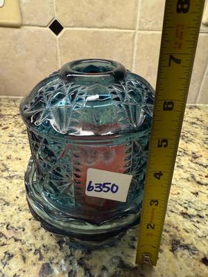 Indiana glass Stars and Stripes fairy lamp