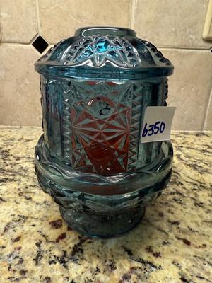Indiana glass Stars and Stripes fairy lamp