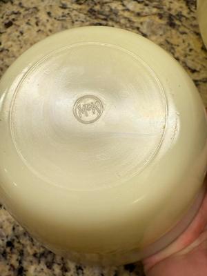McK milk glass-2 bowls