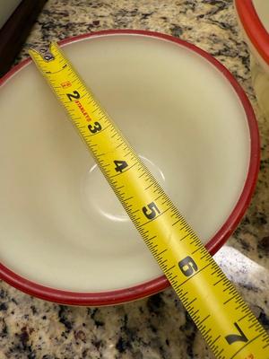 McK milk glass-2 bowls