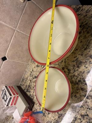 McK milk glass-2 bowls