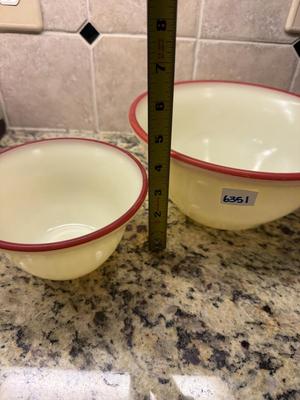 McK milk glass-2 bowls