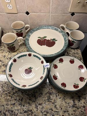 Applejack 4pc setting dishes