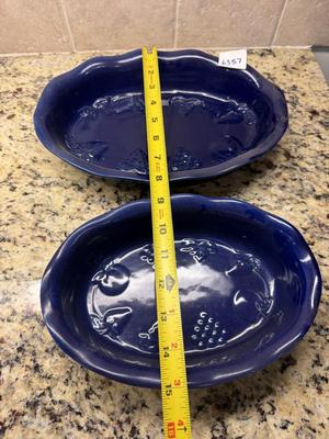 Cobalt blue casserole baking dishes-set of 2