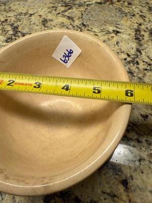 Blue striped stoneware bowl