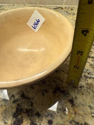 Blue striped stoneware bowl
